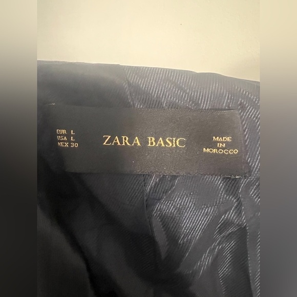 Zara basics long sleeve pocket ample blazer size large - Picture 4 of 4